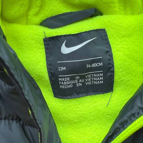 Boys Nike Full Zip Puffer Jacket Size 12 Months - Picture 3 of 4
